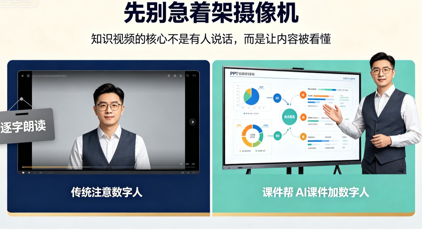 数字人+AI课件：课件帮如何用低成本打造高质量知识视频？