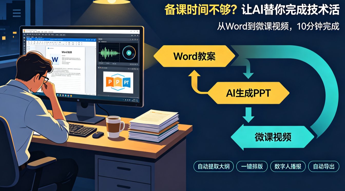 教师没时间做微课？课件帮从Word到视频全自动，10分钟搞定一节