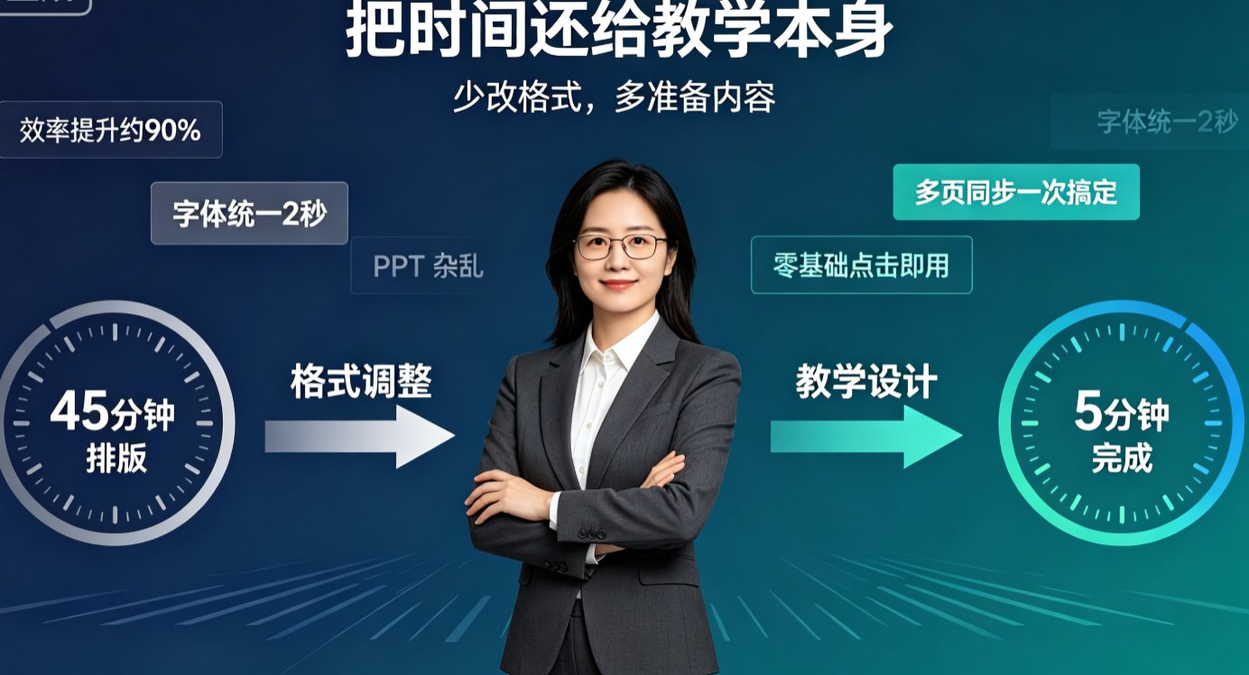 教师备课时间不够用？课件帮AI一键生成结构化大纲+PPT，10分钟搞定