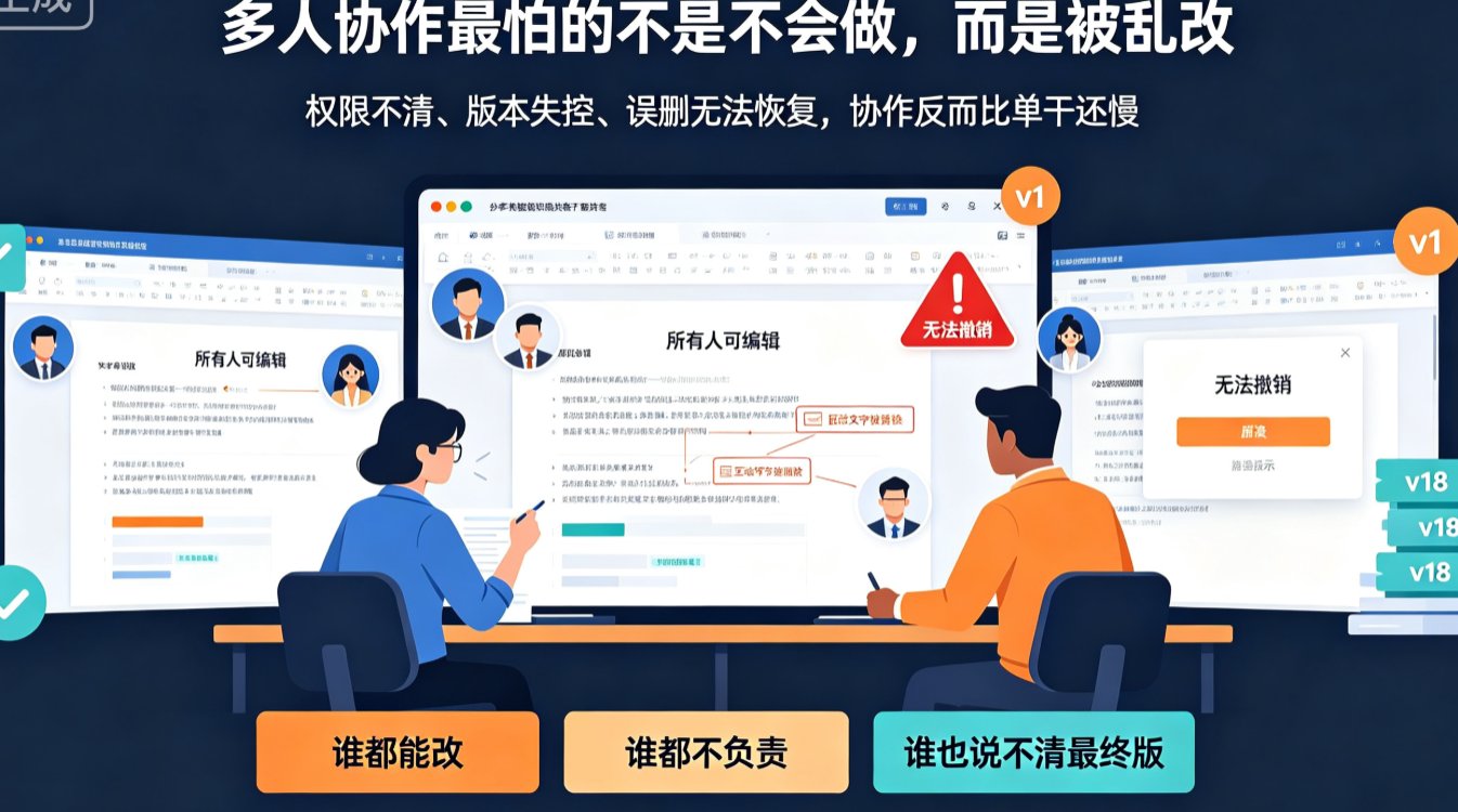 多人协作做课件总怕误删？课件帮权限设置与版本管理防误操作