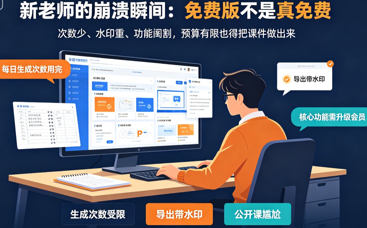 免费AI课件工具哪家强？课件帮vs讯飞智文vsCanva免费版限制对比