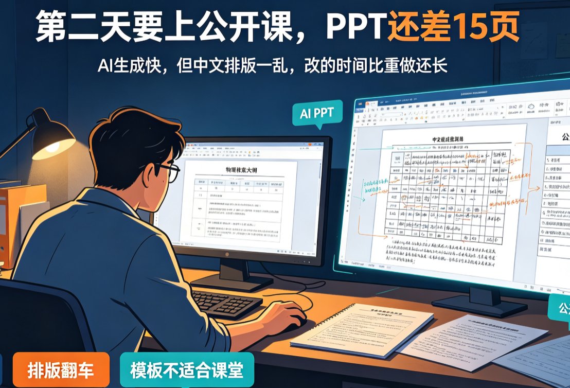AI PPT生成速度实测：课件帮、Gamma、WPS AI谁最快？教师备课效率对比