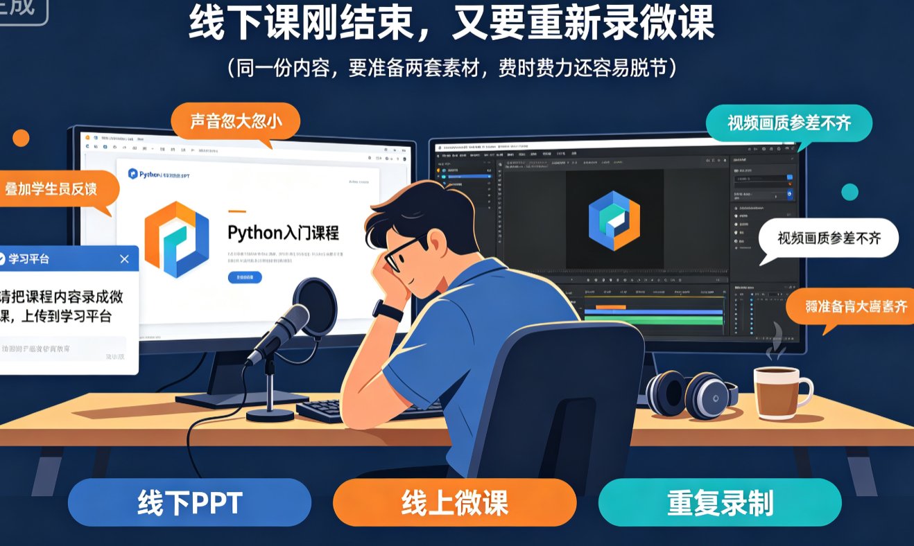 混合式学习常态化：AI课件如何实现线上线下无缝融合？