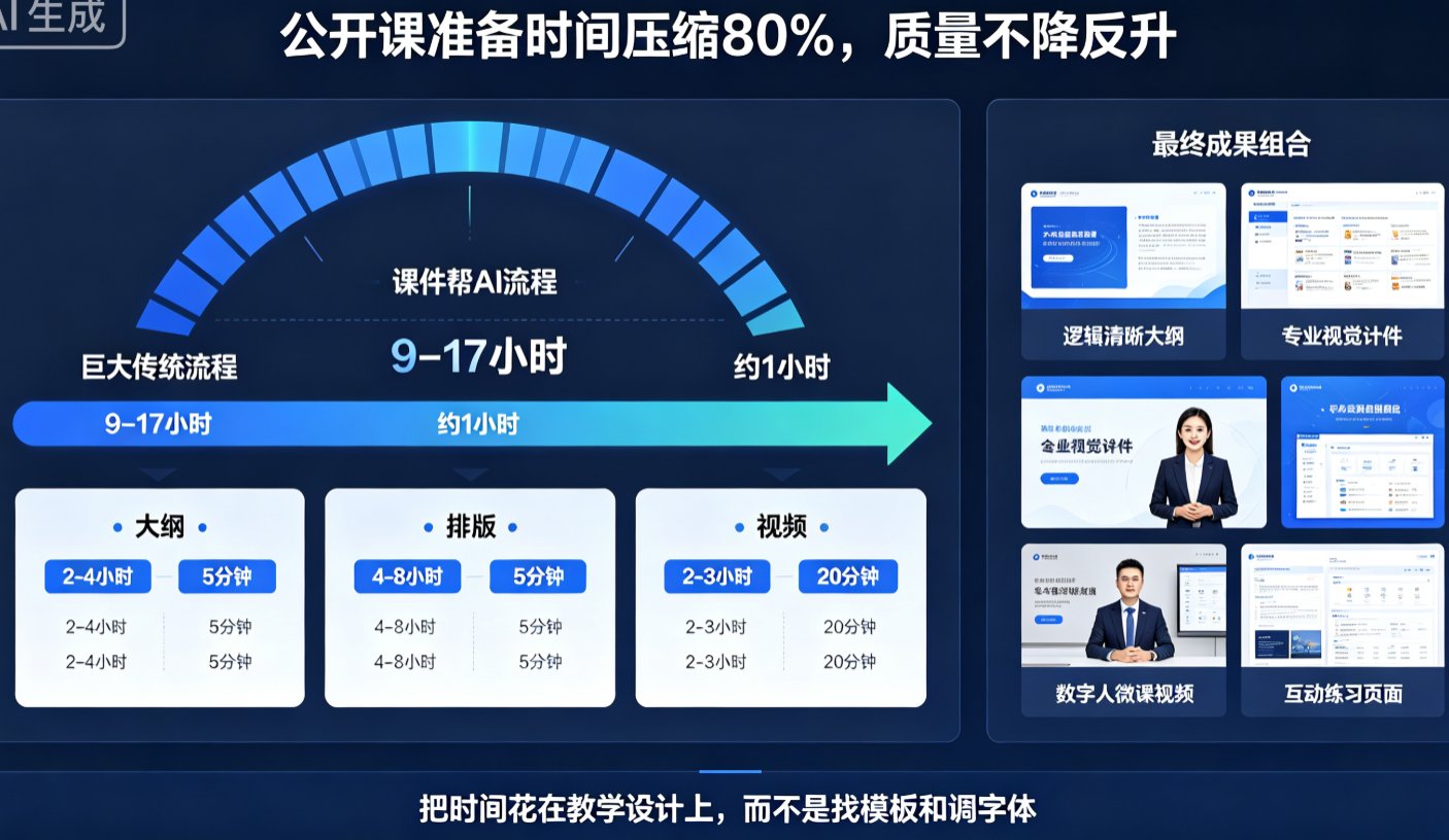 公开课课件制作指南：课件帮AI三步从大纲到成片
