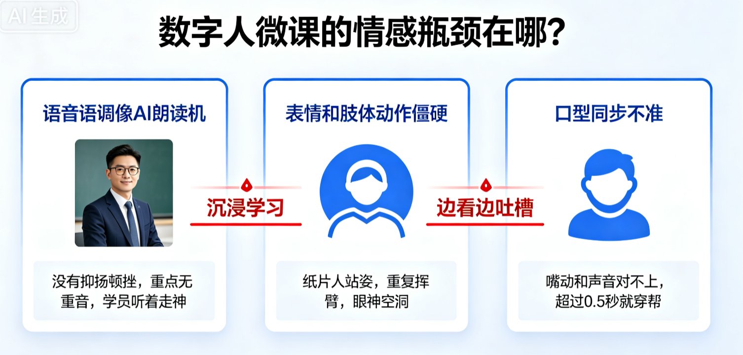 数字人微课如何突破情感瓶颈？课件帮AI让虚拟教师更自然