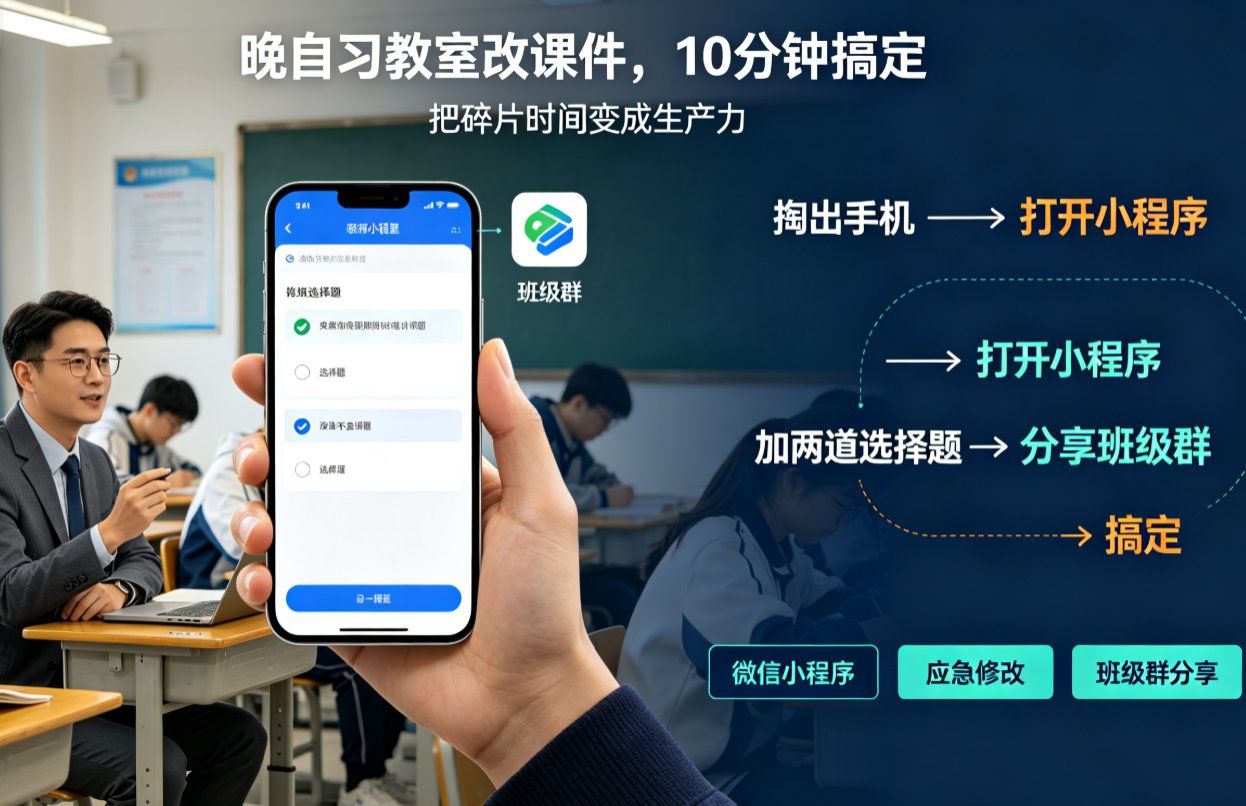 课件帮微信小程序首页界面，展示“AI生成PPT”“我的课件”“模板广场”等入口