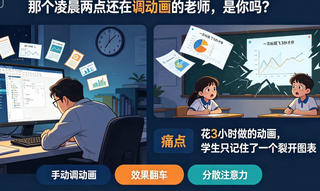 PPT动画太复杂？课件帮AI一键生成结构动画，让课堂生动不费力