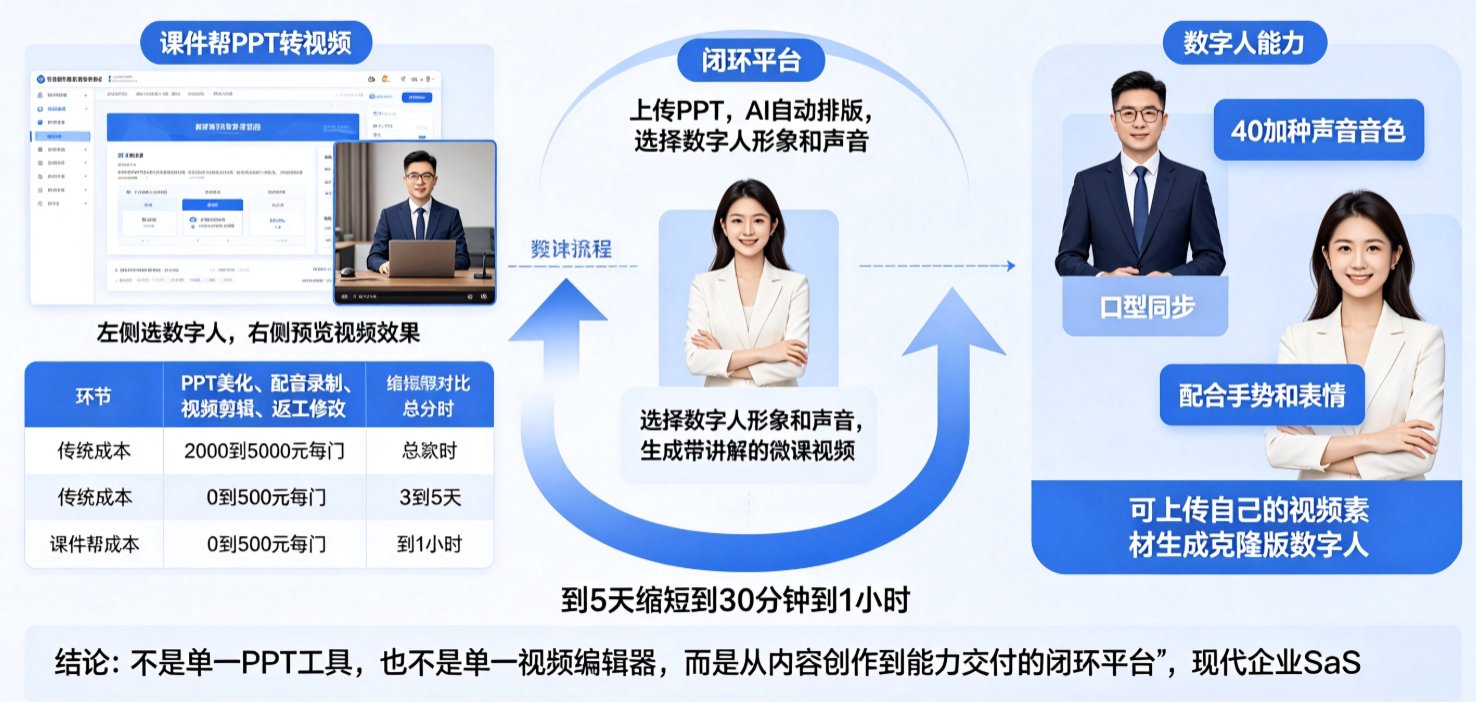 企业培训课件制作效率提升90%：课件帮全链路方案如何降本增效？