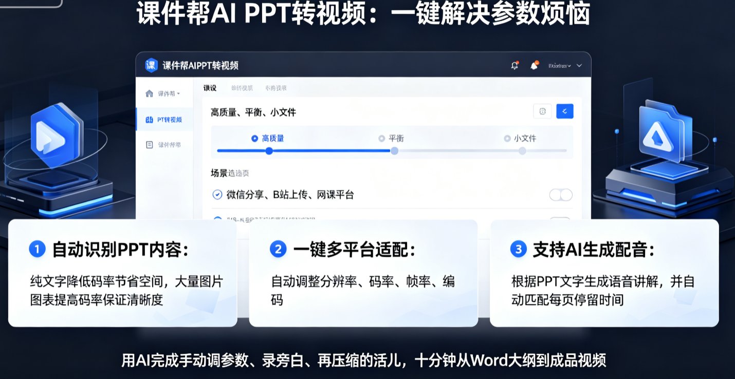 WPS/Office/课件帮导出设置界面,标注红色框圈出5个关键参数位置