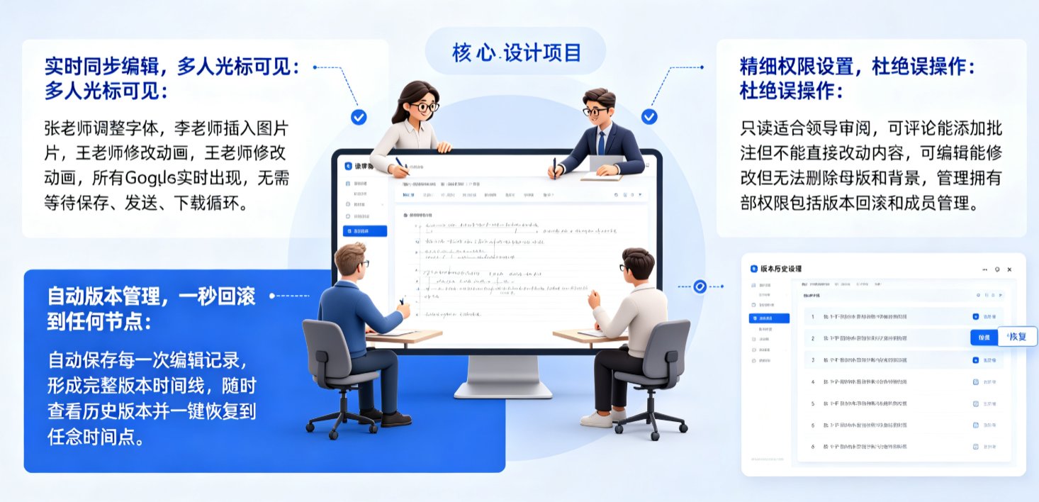 跨校教研协作不混乱：课件帮协作分享如何实现实时同步与版本管理