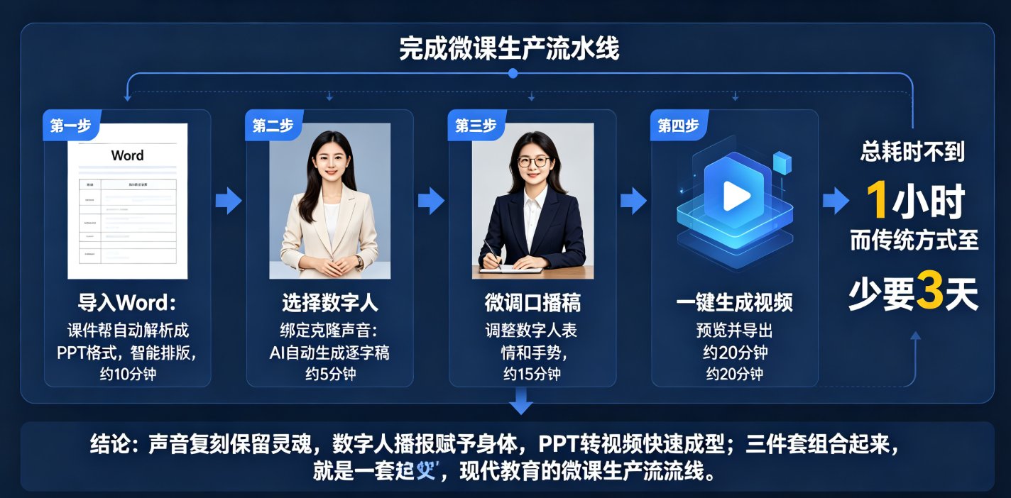 数字人微课进入“情感智能”时代：课件帮如何让虚拟教师更自然？