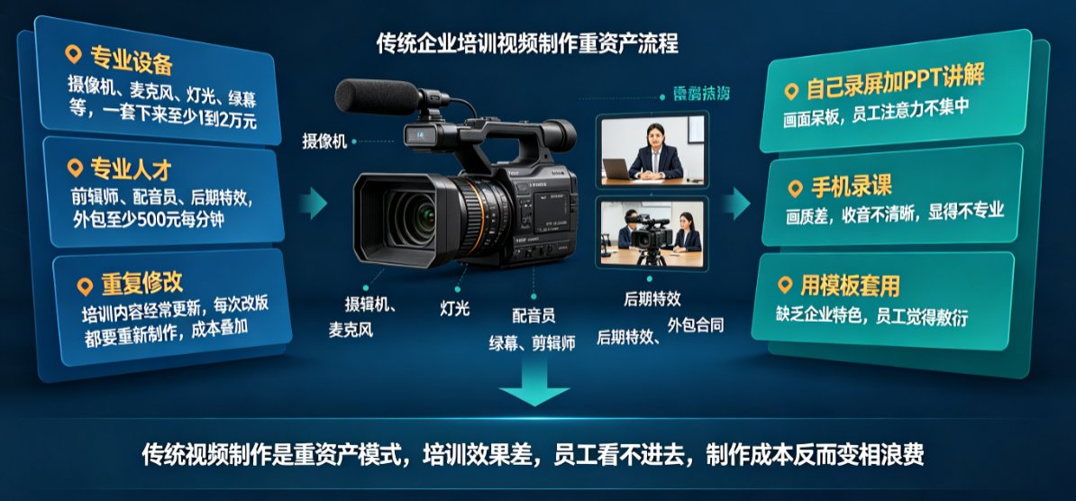 企业培训视频制作成本高？课件帮AI将PPT转视频，成本降90%