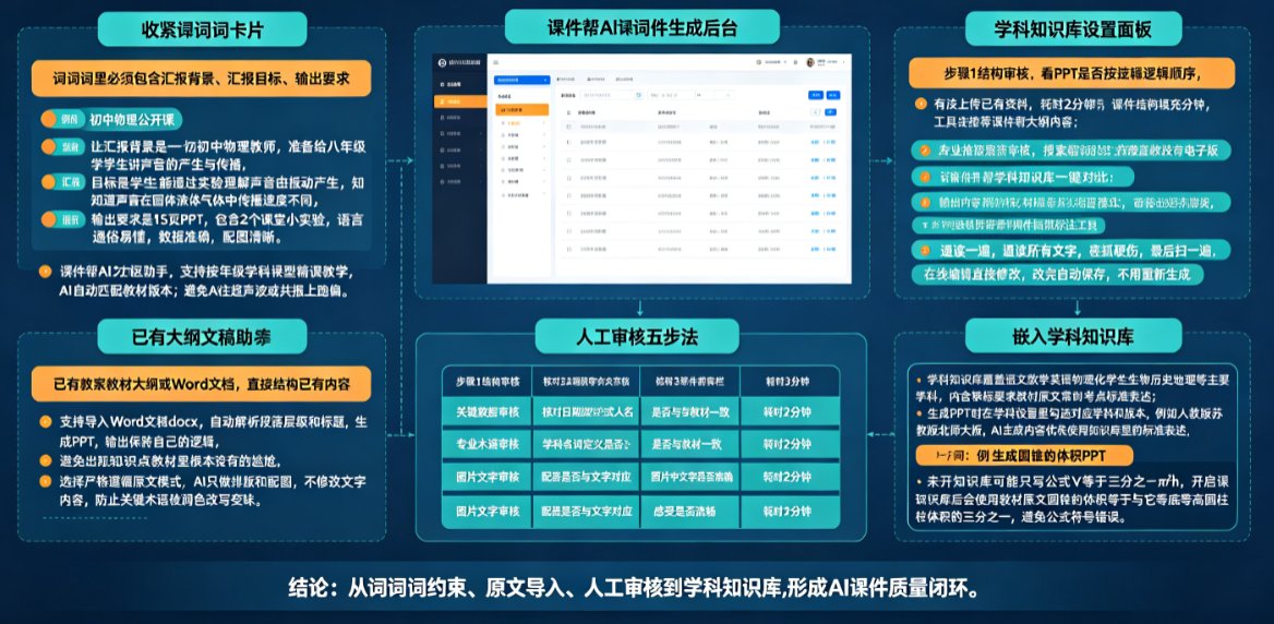 课件帮AI生成PPT，内容准确率如何保证？教师必知的5个技巧