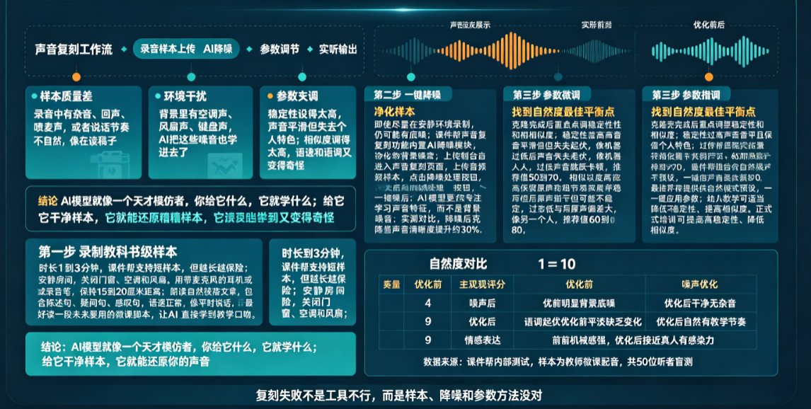 数字人播报声音不自然？课件帮3步调整语速与重音，让微课更生动