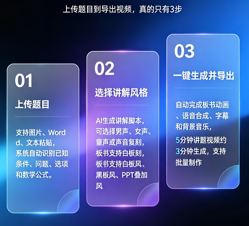 教师批量制作习题讲解微课如何提效？课件帮讲题视频3步搞定