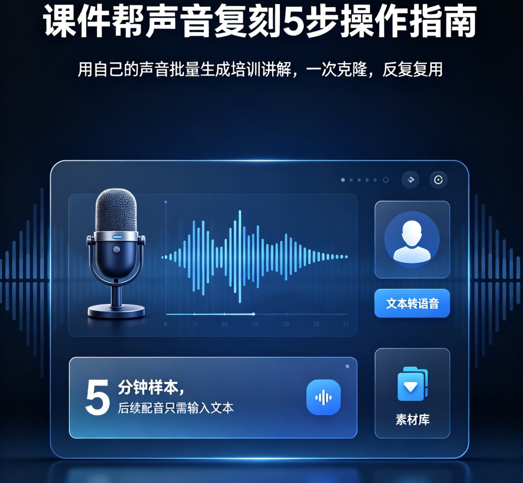 声音复刻不止微课：企业培训师如何用课件帮打造专属语音库？