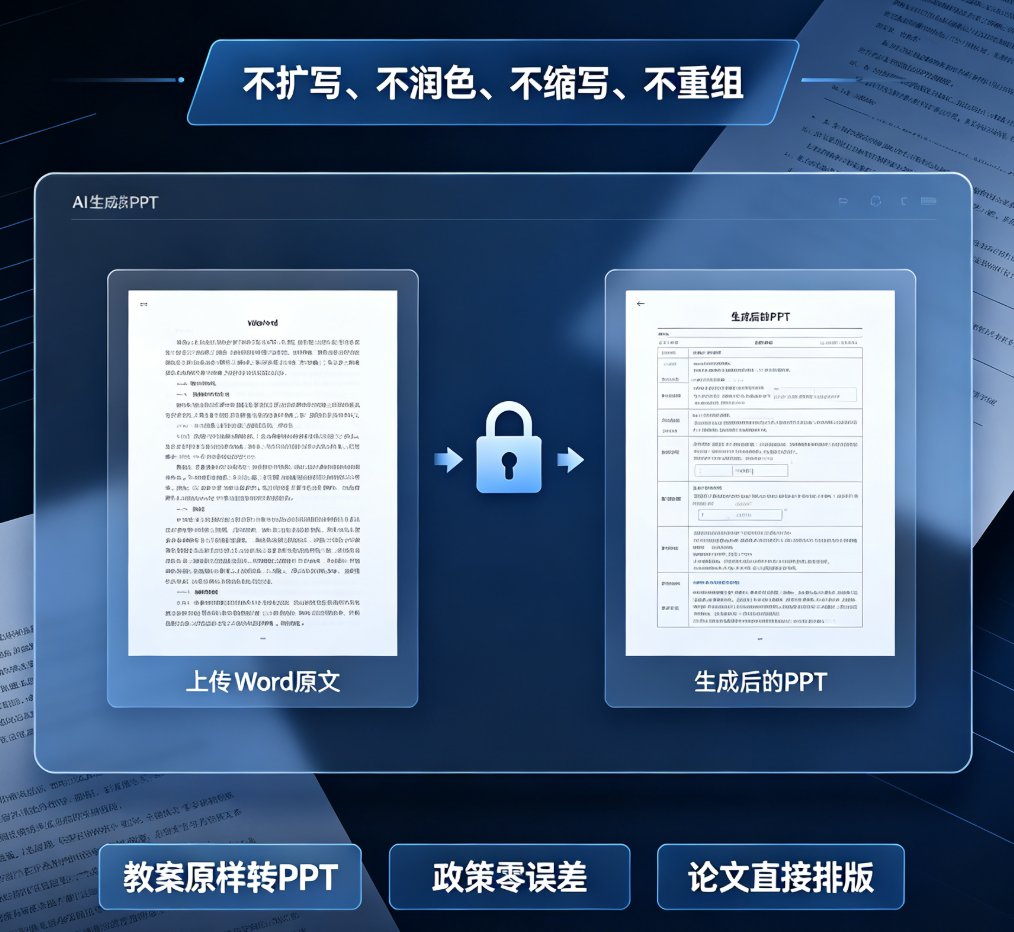 课件帮AI生成PPT时如何保持原文内容不跑偏？保持原文生成模式详解