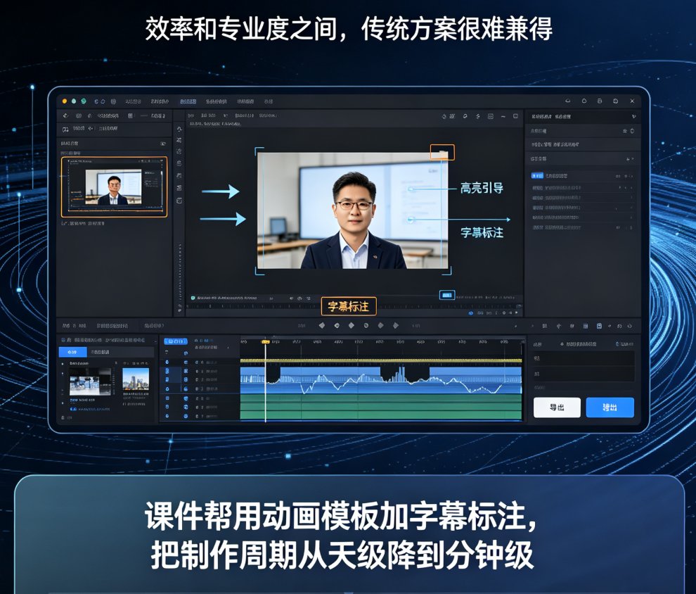 企业培训视频如何插入产品演示动画？课件帮动画模板+字幕标注3步搞定