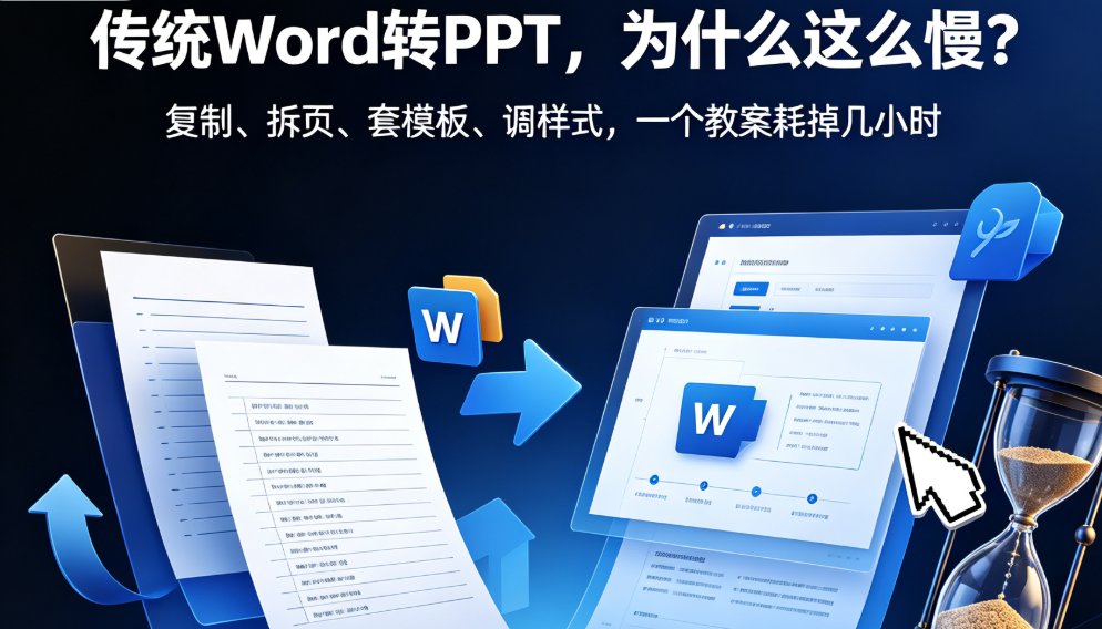 Word教案转PPT太慢？课件帮自动解析层级，一键生成结构化课件