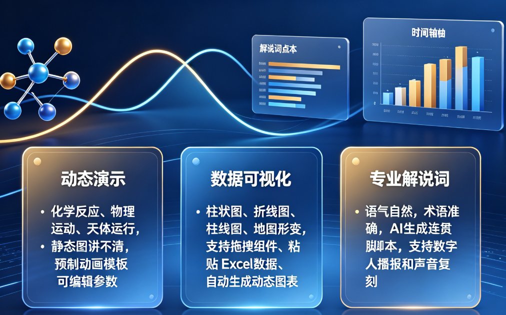 如何用课件帮制作知识科普视频？动画模板+数据可视化轻松上手