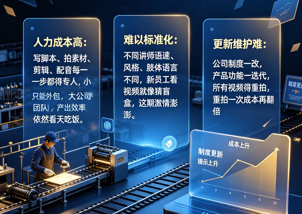 企业新员工培训视频如何一周产30门？课件帮模板+数字人方案