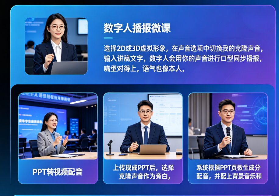 课件帮声音复刻录制界面，显示10句话提示