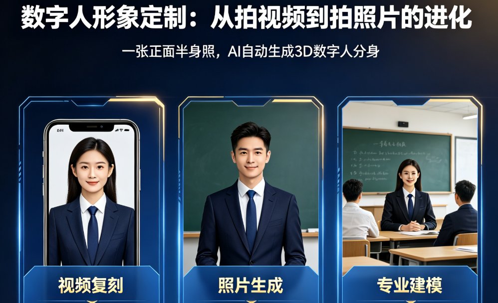 数字人定制怎么选？课件帮拍照生成专属虚拟讲师，省钱又高效