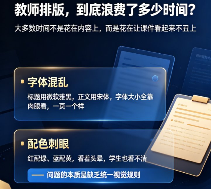 2026智能排版趋势：课件帮AI如何一键统一字体、配色与版式？