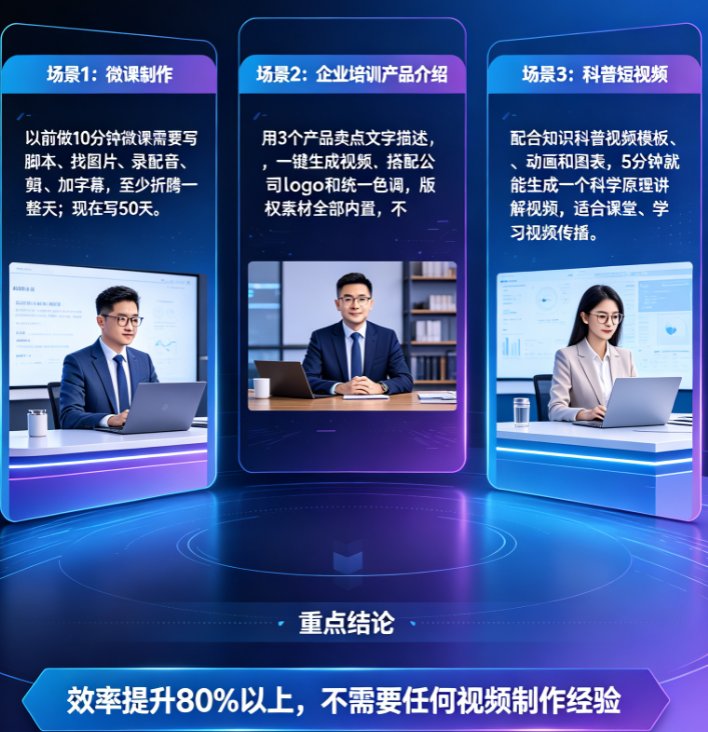 科普视频不会做动画？课件帮AI数据可视化+模板，3分钟出片