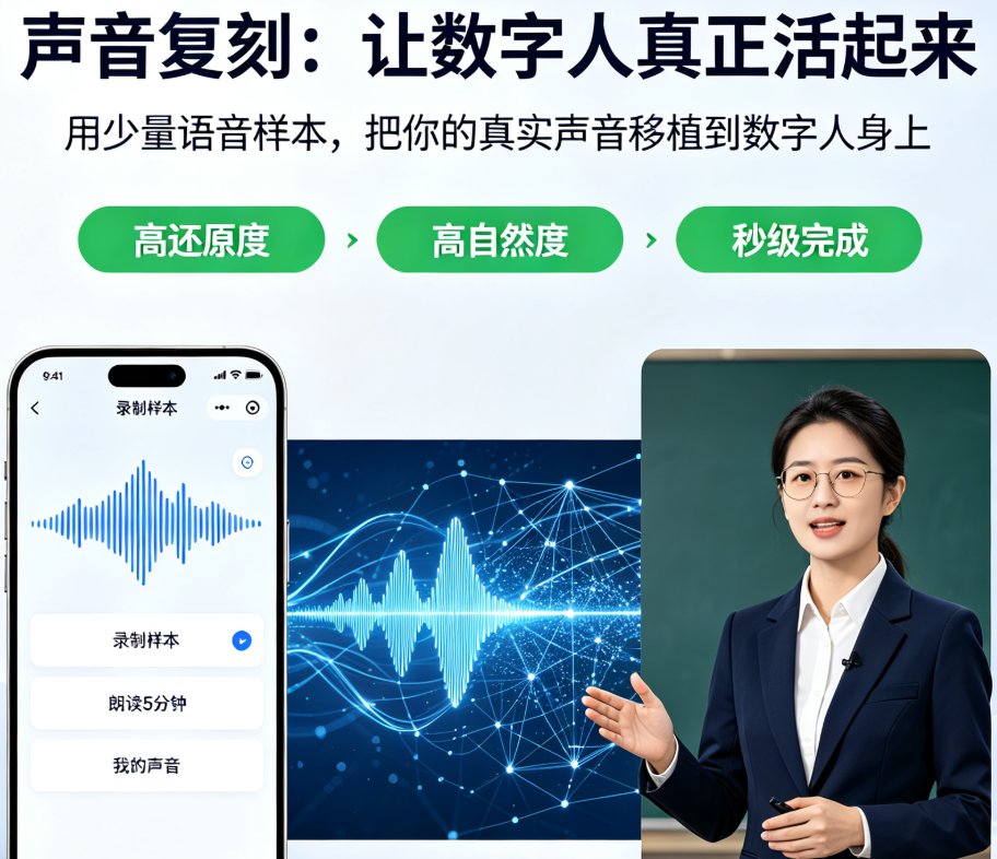 课件帮声音复刻录制界面，显示“录制10分钟样本”的引导页