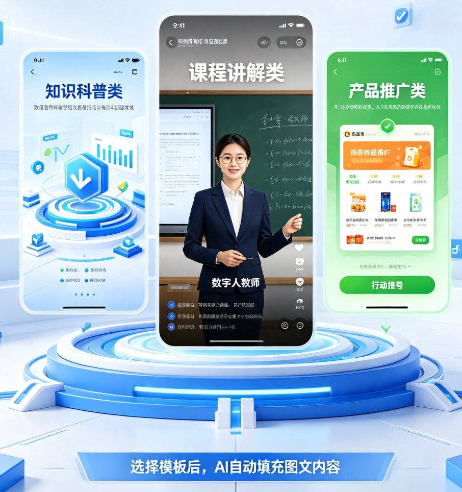 图文教案一键变竖版短视频：课件帮适配抖音视频号，知识传播更高效