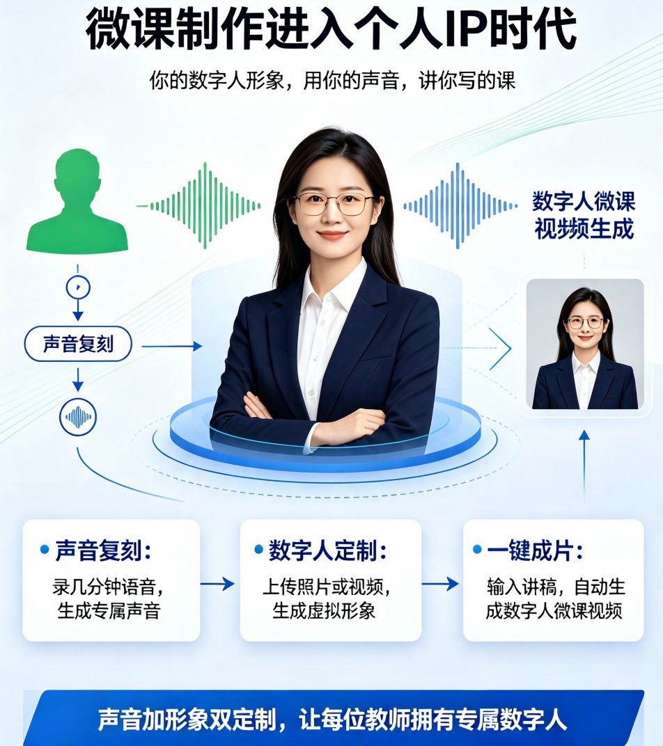 虚拟形象代替真人出镜？课件帮数字人定制让老师拥有专属分身