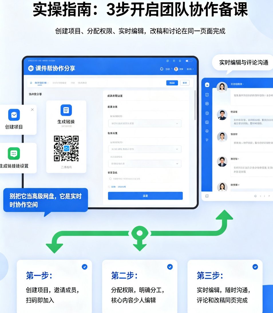 团队备课改稿混乱？课件帮协作分享实现实时同步与版本管理