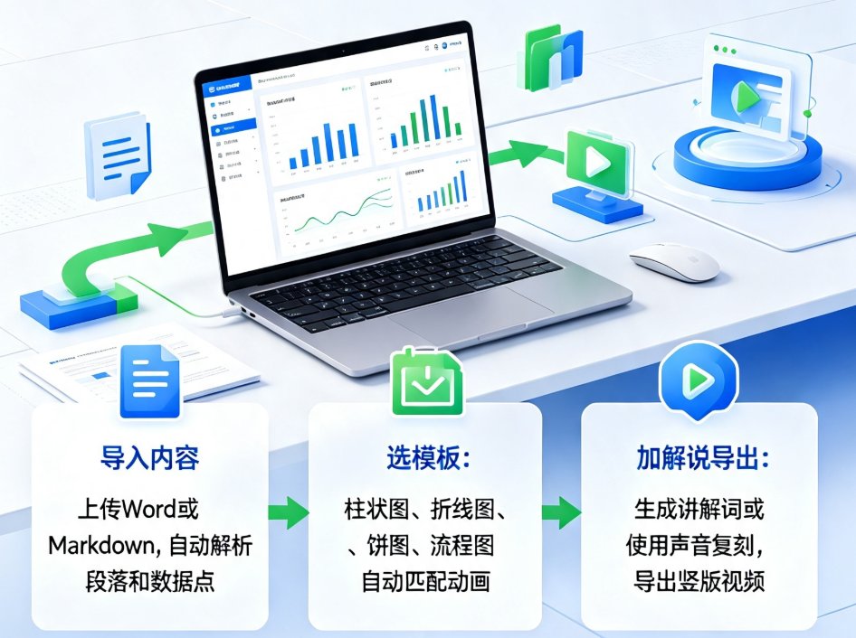 课件帮知识科普视频制作界面，左侧为模板选择区，右侧为数据可视化图表编辑区