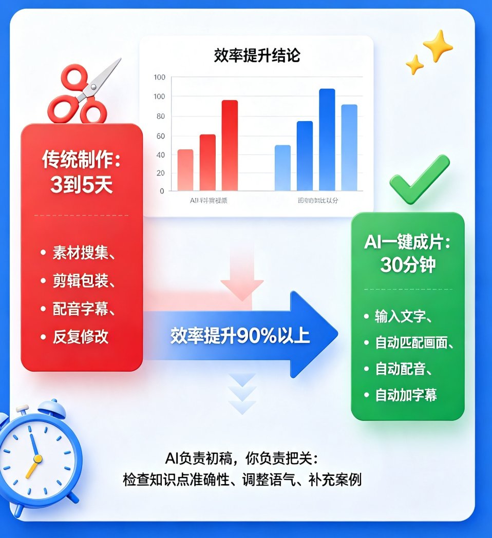 一键成片时代：2026年AI视频生成技术如何重塑知识科普视频制作？
