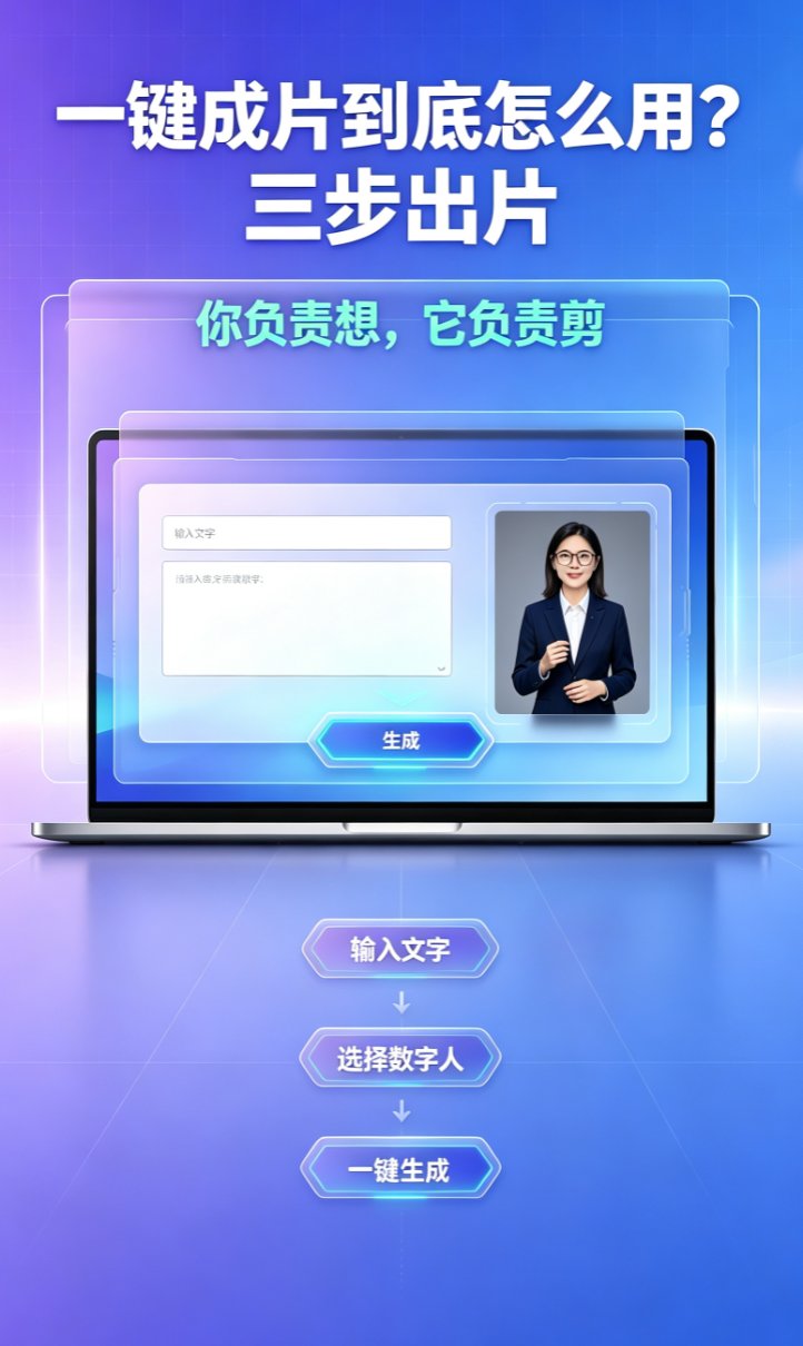 一键成片怎么用？课件帮AI自动匹配画面配音，教师也能快速出视频
