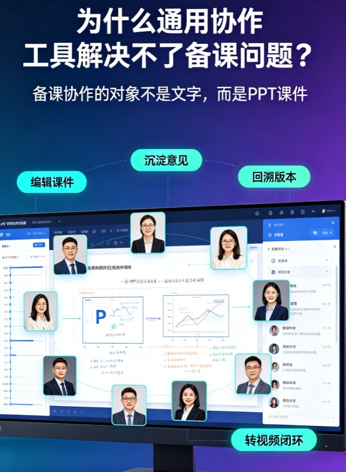 跨校集体备课效率低？课件帮协作分享+历史版本一键管理