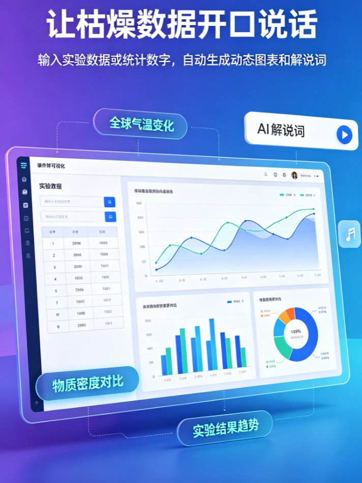 科学老师做科普视频没素材？动画模板+数据可视化一招搞定