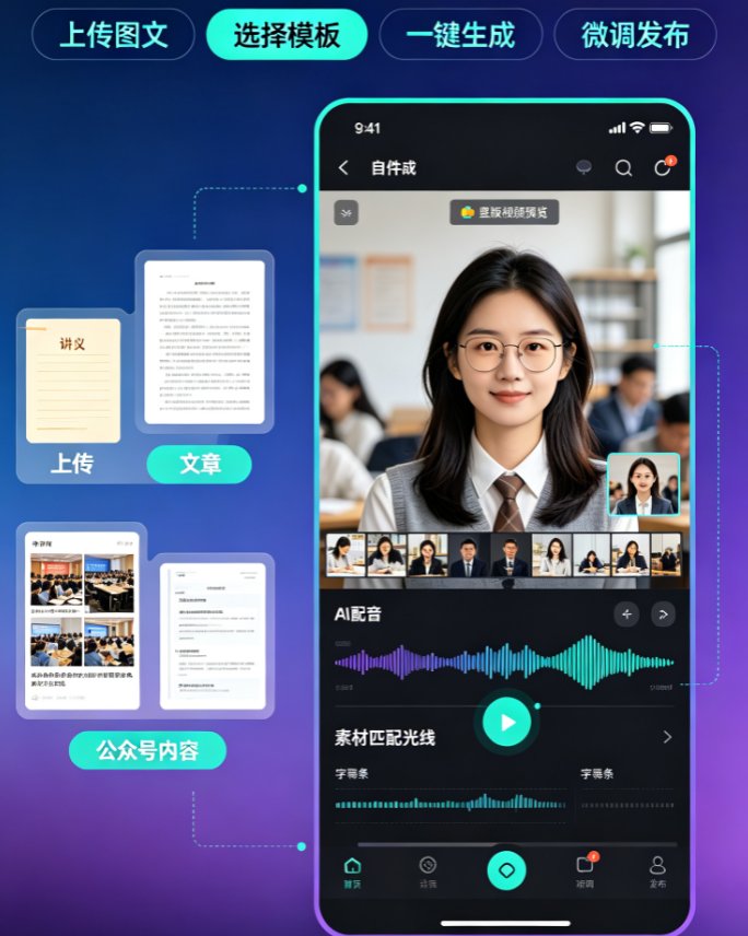 图文笔记一键转竖版短视频，课件帮助力知识博主高效涨粉