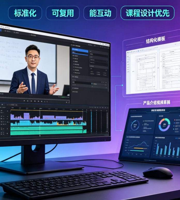 企业培训视频制作没头绪？课件帮场景模板+互动元素一键生成标准课件