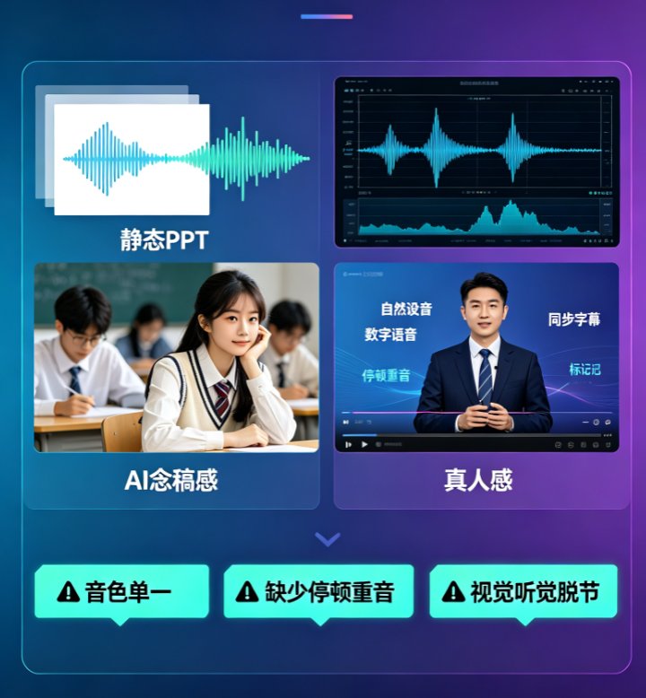 PPT转视频怎么加真人感？课件帮数字人播报+声音复刻提升微课代入感