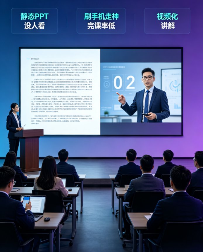 企业新员工培训视频没人看？课件帮数字人+PPT转视频让内容“活”过来