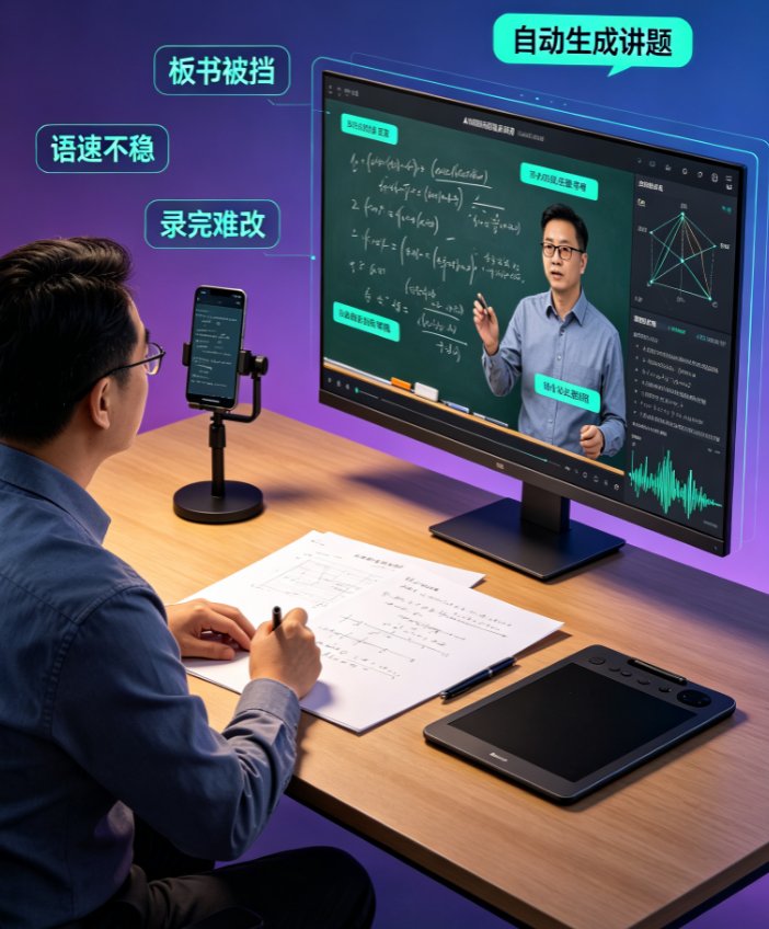 讲题视频怎么做才高效？课件帮AI自动生成板书微课，老师省心