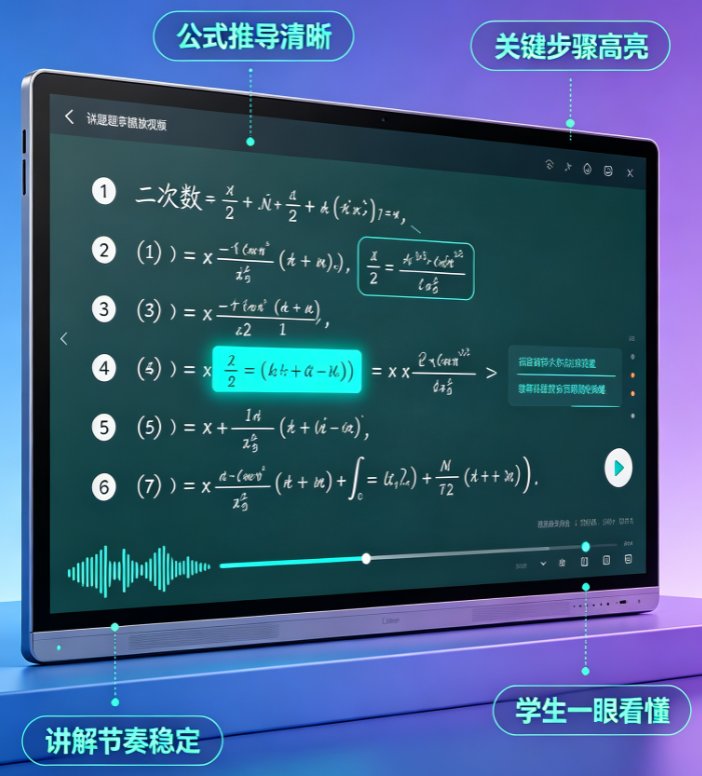 讲题视频制作太费时？课件帮AI讲题功能自动生成板书与讲解