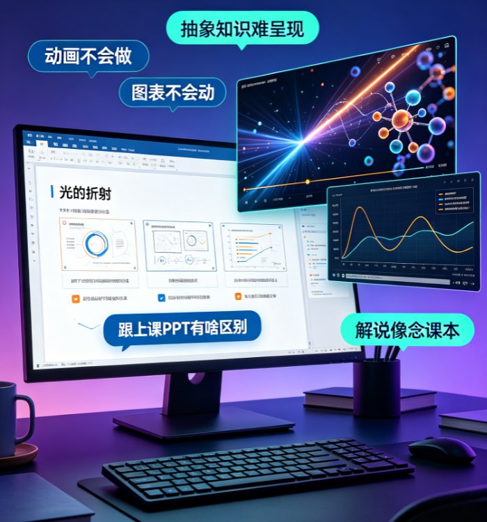 科学老师做科普视频没素材？课件帮动画模板+素材库一站搞定