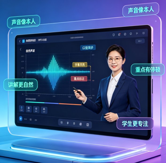 微课声音不自然像机器人？课件帮声音复刻让你用自己的声线