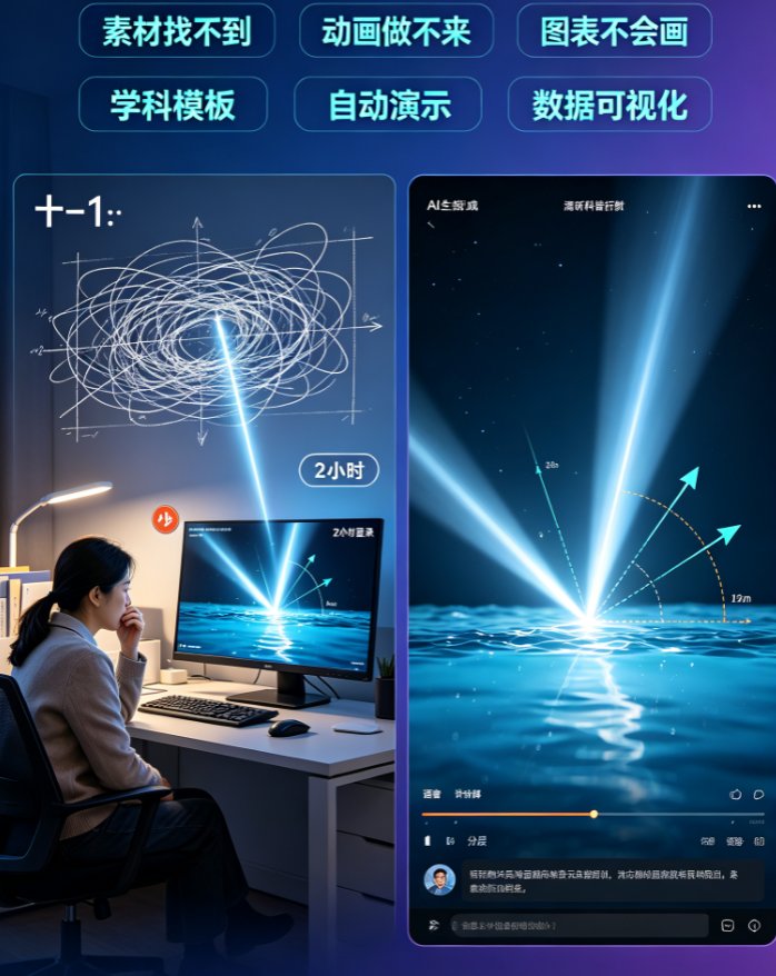 科学老师做科普视频没素材？动画模板+数据可视化一招搞定