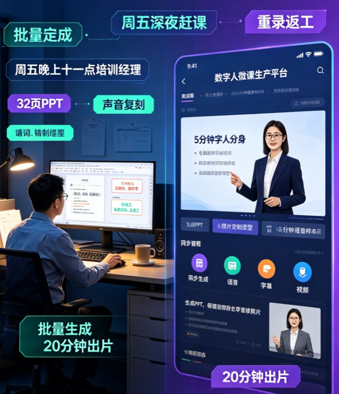 左侧是原始照片,右侧是已生成并添加了表情调节面板的3D虚拟形象,下方有声音波形对比图