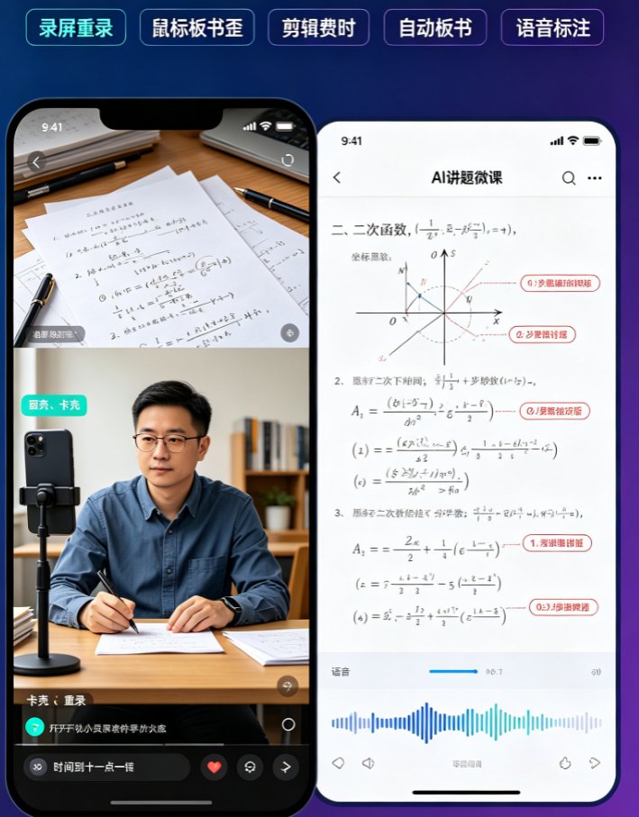 课件帮AI一键成片页面，显示4种资料来源入口和分镜设计列表
