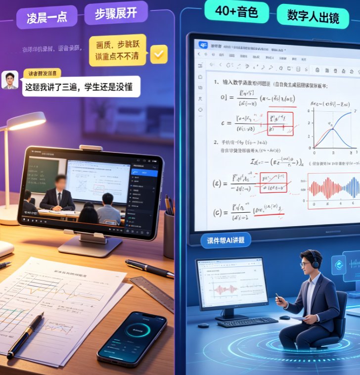 讲题视频怎么做？课件帮AI讲题功能，自动生成板书+语音微课